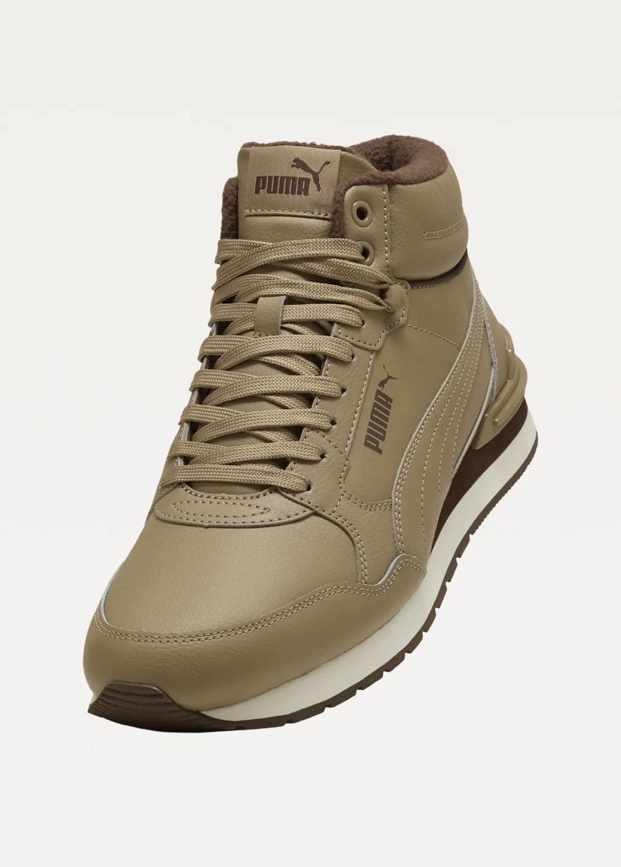 Високі кросівки чоловічі PUMA ST Runner v4 Mid Soft Taupe-Chestnut Brown-Warm White