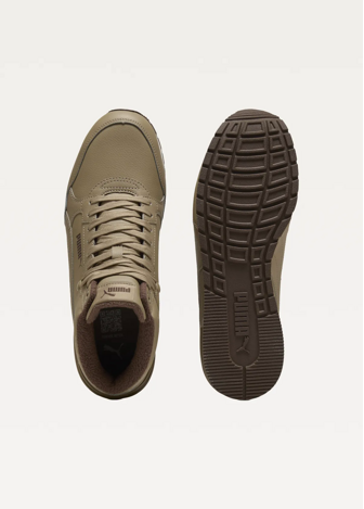 Високі кросівки чоловічі PUMA ST Runner v4 Mid Soft Taupe-Chestnut Brown-Warm White