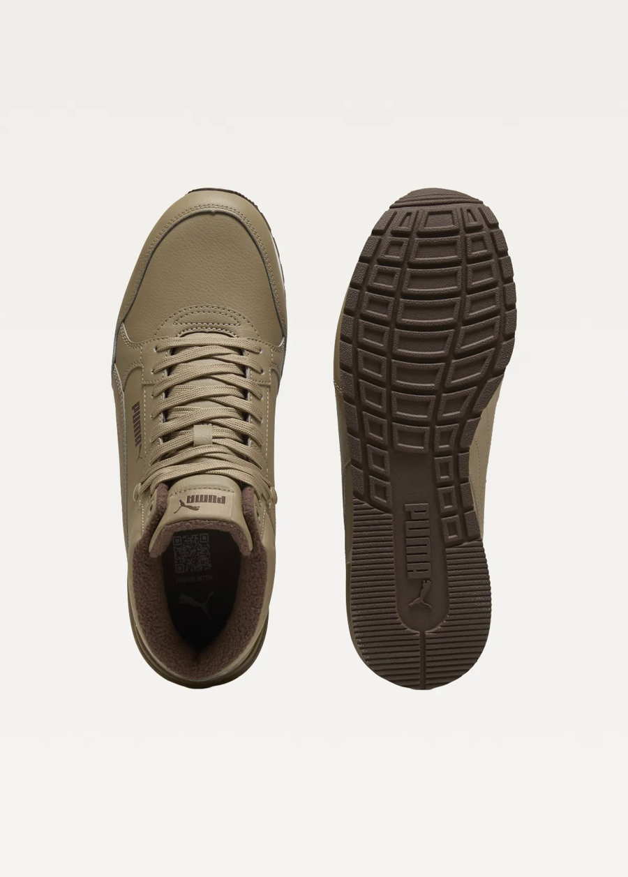 Високі кросівки чоловічі PUMA ST Runner v4 Mid Soft Taupe-Chestnut Brown-Warm White