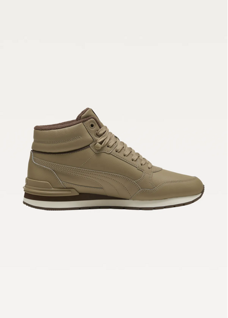 Високі кросівки чоловічі PUMA ST Runner v4 Mid Soft Taupe-Chestnut Brown-Warm White