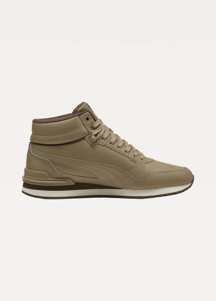 Високі кросівки чоловічі PUMA ST Runner v4 Mid Soft Taupe-Chestnut Brown-Warm White