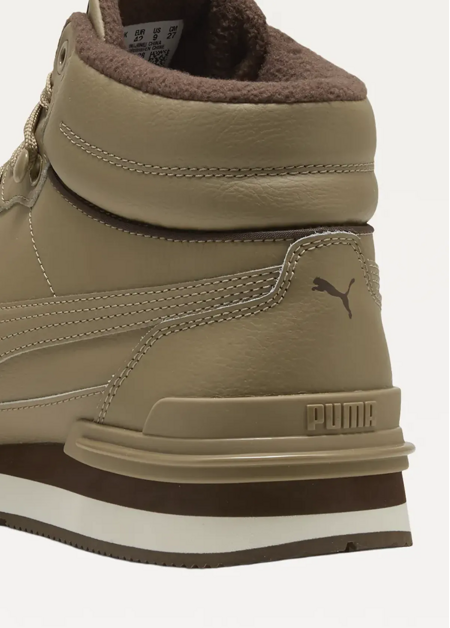 Високі кросівки чоловічі PUMA ST Runner v4 Mid Soft Taupe-Chestnut Brown-Warm White