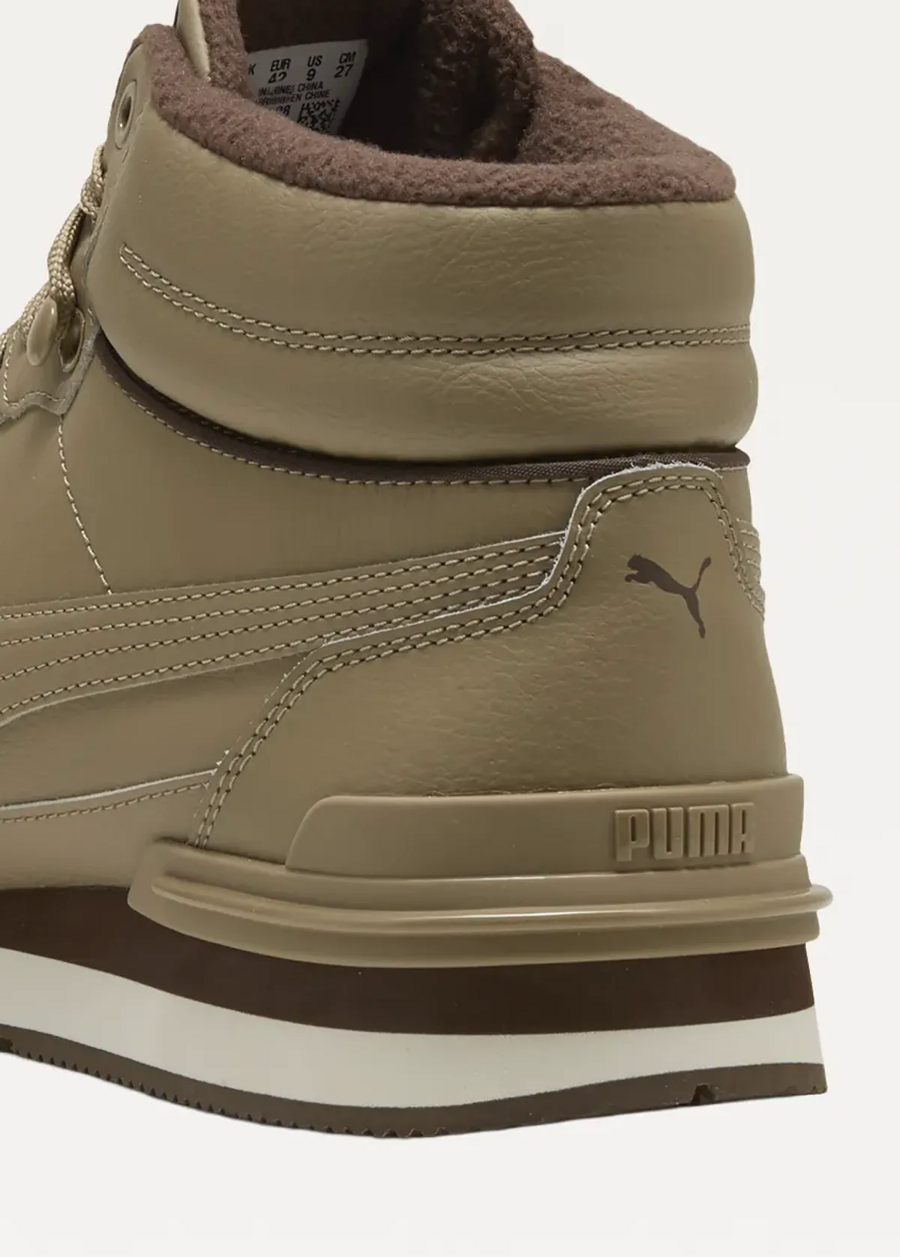 Високі кросівки чоловічі PUMA ST Runner v4 Mid Soft Taupe-Chestnut Brown-Warm White