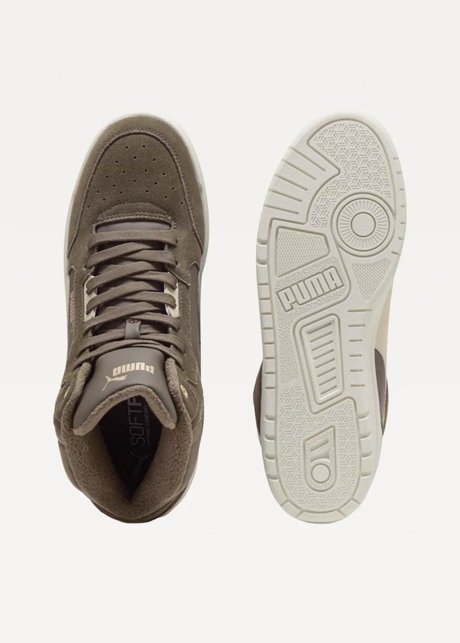 Високі кросівки чоловічі PUMA Shuffle Downtown Mid WTR Flat Bronze-Desert Dust-PUMA Gold