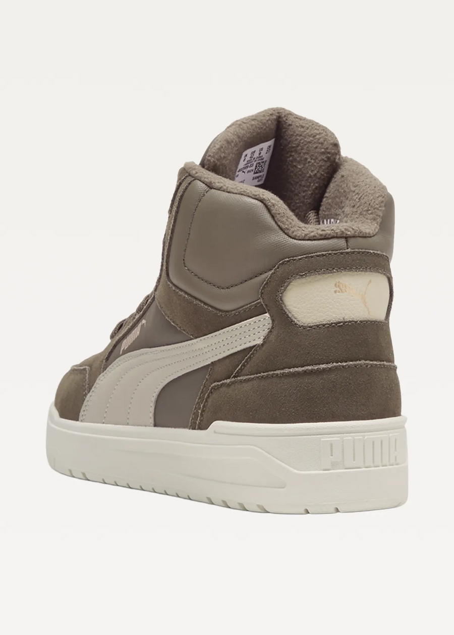 Високі кросівки чоловічі PUMA Shuffle Downtown Mid WTR Flat Bronze-Desert Dust-PUMA Gold
