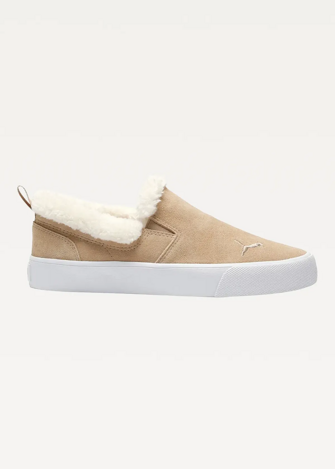 Слипоны женские PUMA Bari Comfort Shearling Prairie Tan-Whisper White