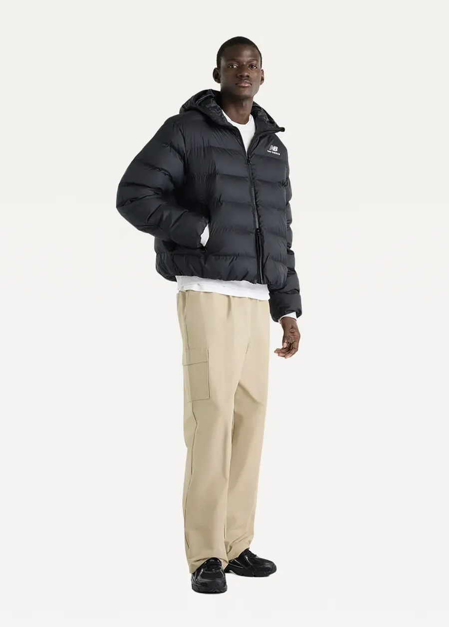 Куртка-пуховик чоловіча New Balance Boston Puffer чорного кольору, фото 3