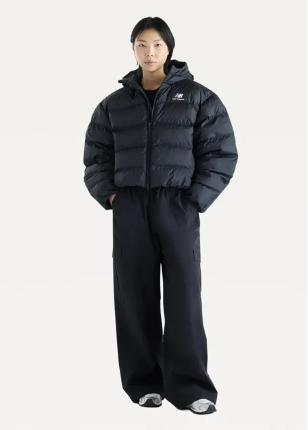 Куртка-пуховик жіноча New Balance Boston Puffer чорного кольору