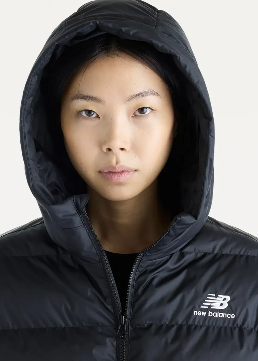 Куртка-пуховик жіноча New Balance Boston Puffer чорного кольору, фото 6