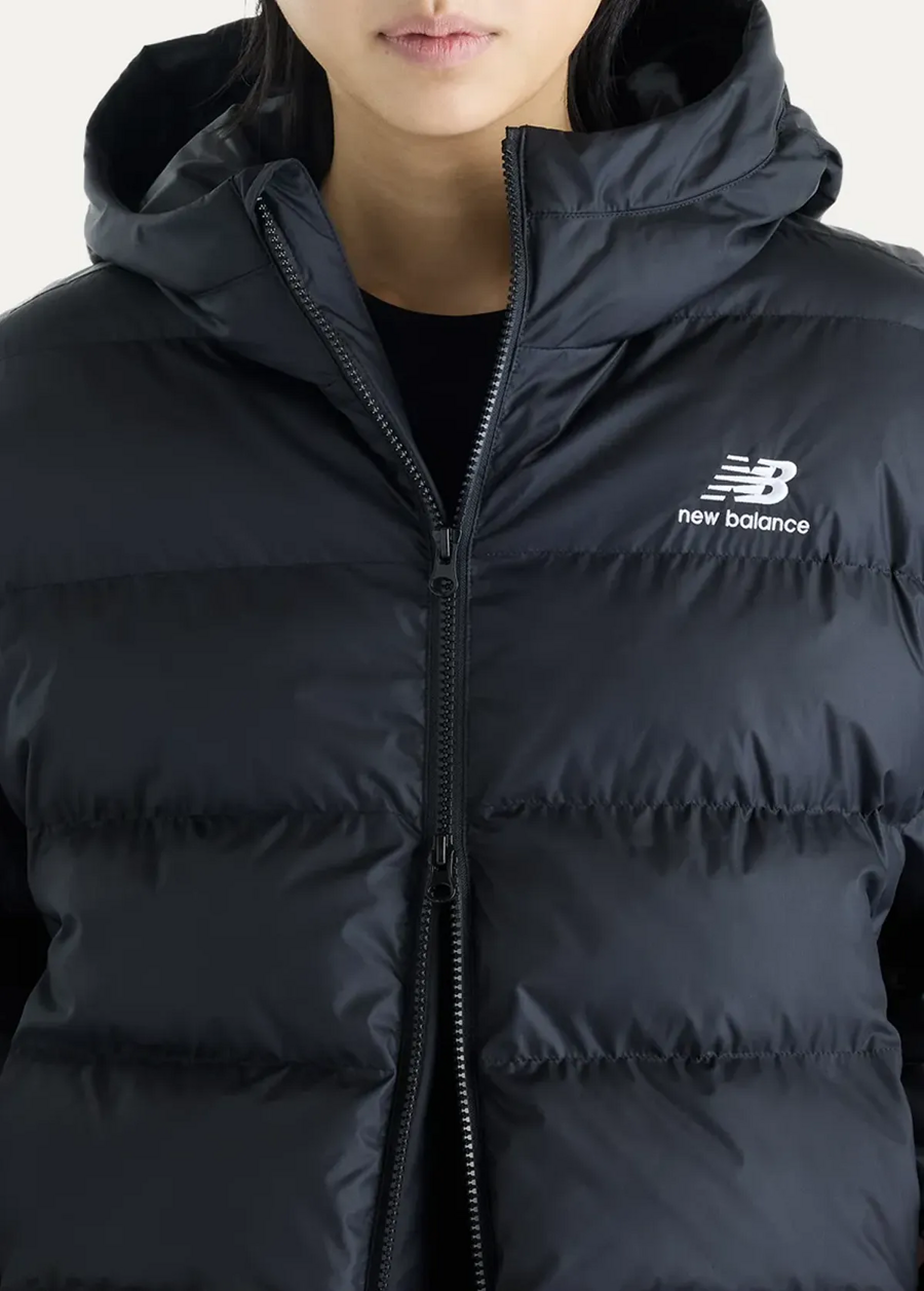 Куртка-пуховик жіноча New Balance Boston Puffer чорного кольору, фото 5