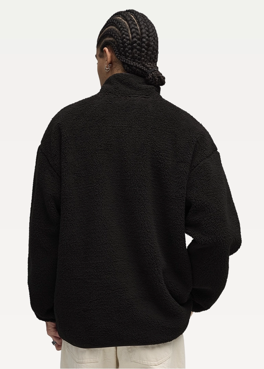 Худи мужское PUMA ESS ELEVATED Sherpa Full-Zip черного цвета