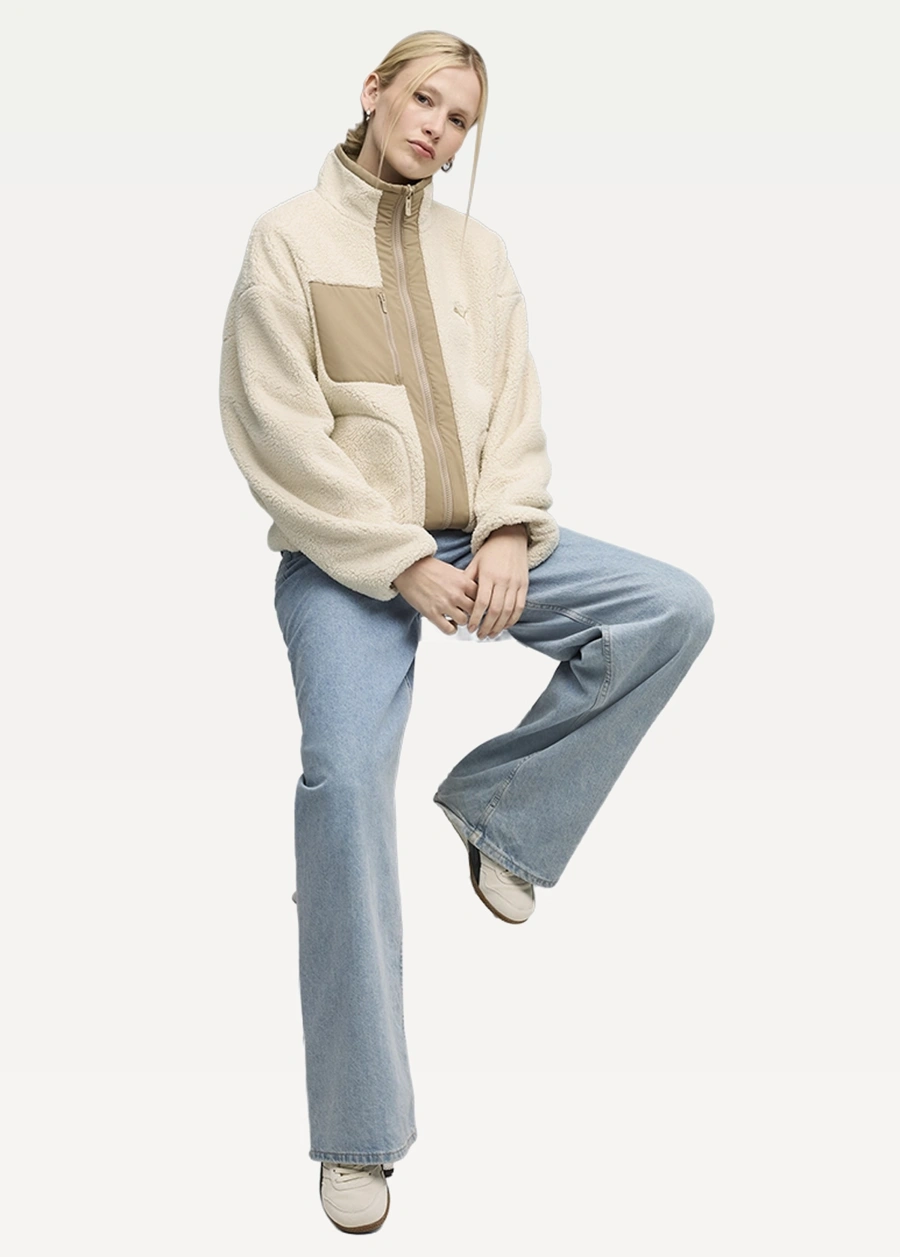 あま Куртка жіноча PUMA Reversible Sherpa Jacket Alpine Snow | Купити в