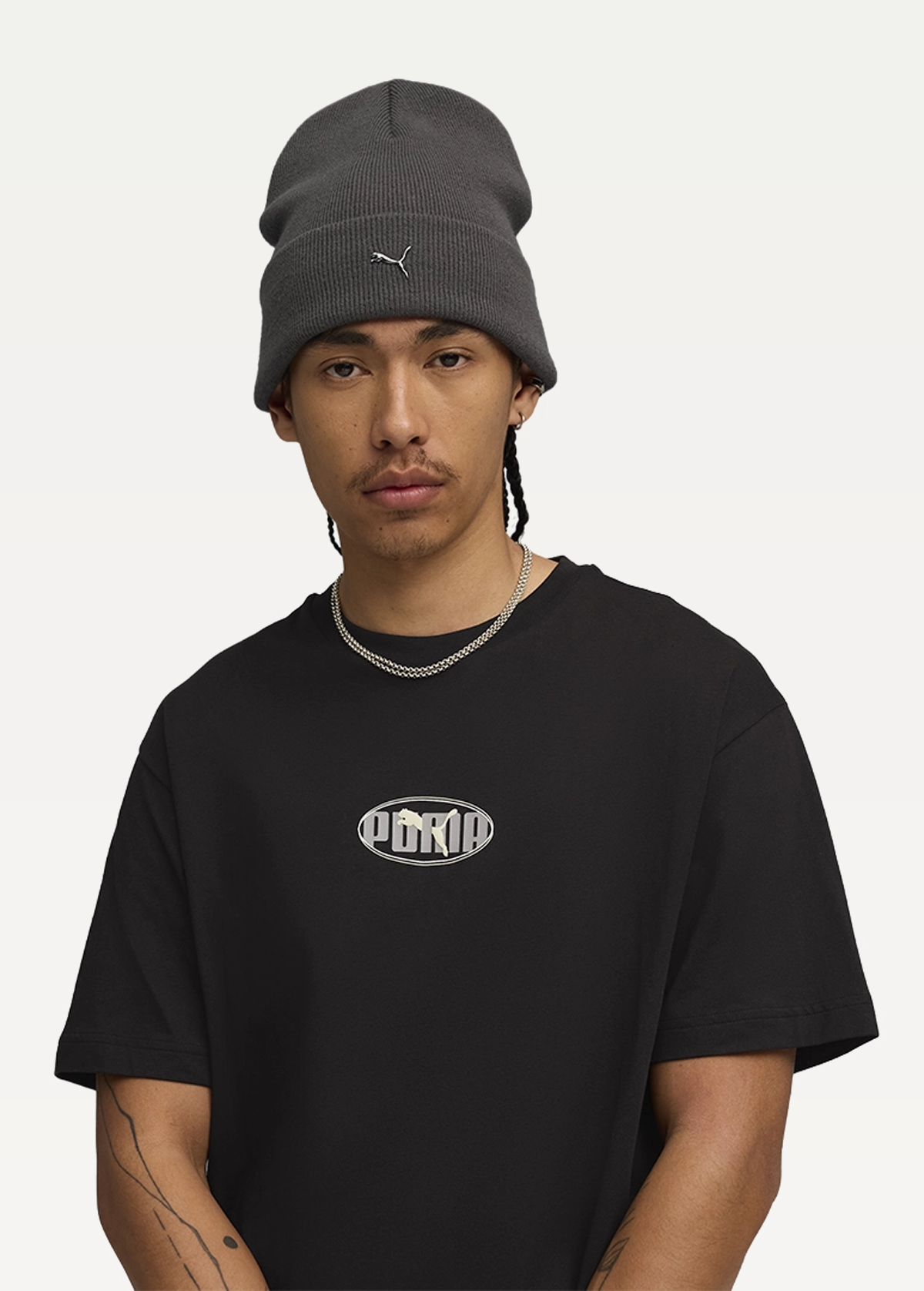 Шапка PUMA METAL PUMA CAT High Crown Unisex Beanie Dusky Gray