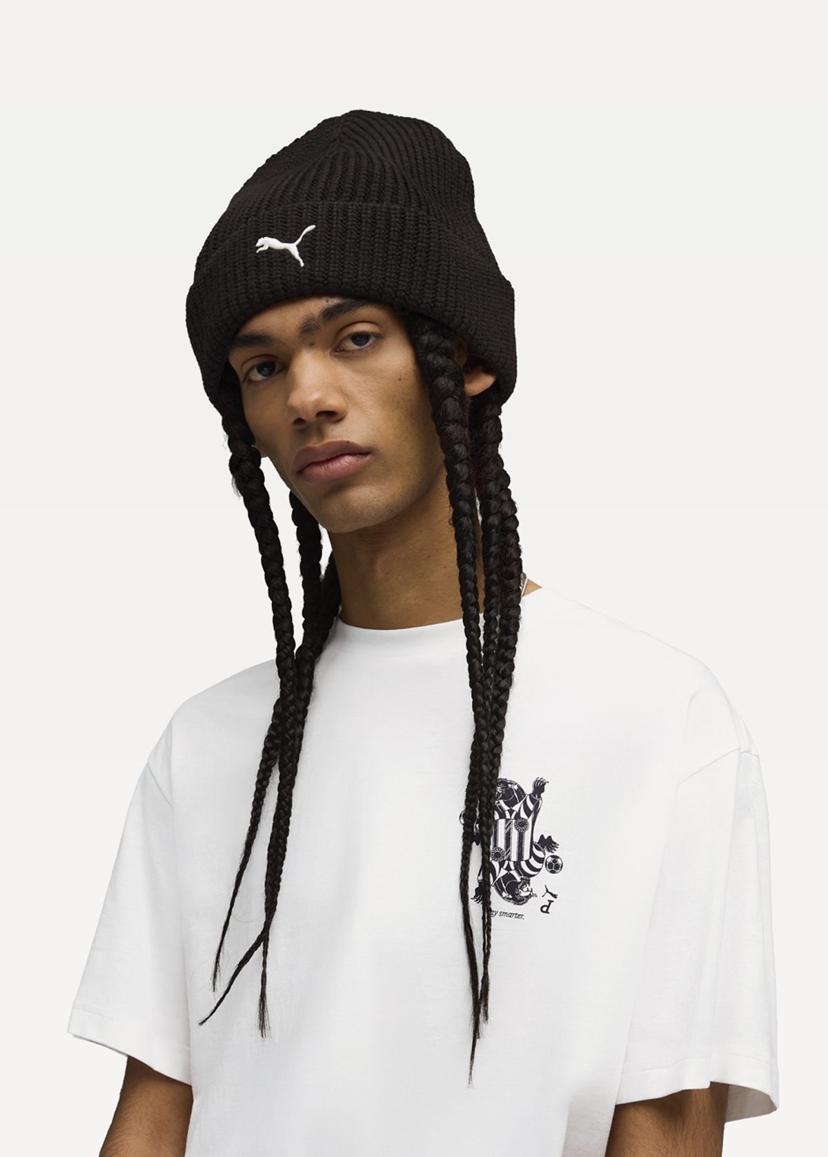 Шапка Unisex PUMA PREMIUM ESS High Crown Beanie чорного кольору