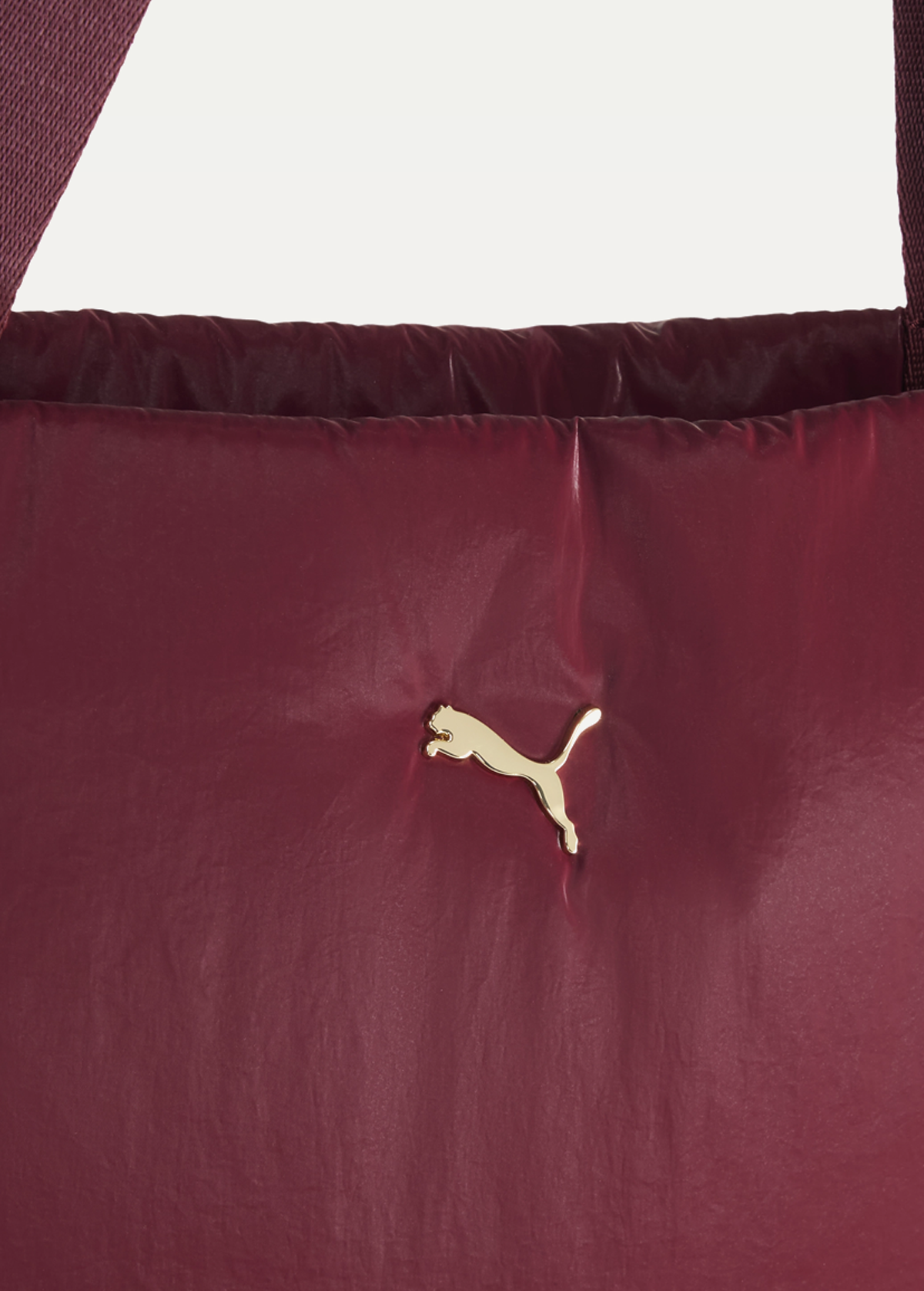 Сумка-шопер женская PUMA UP Shopper Ruby Shimmer-metallic gold logo