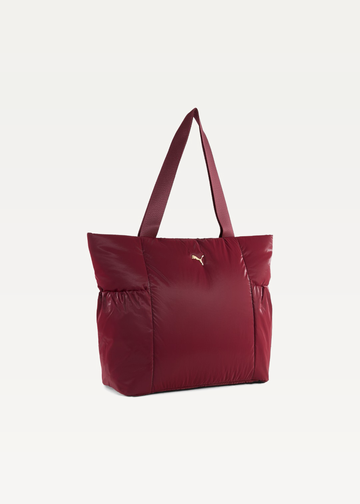 Сумка-шопер женская PUMA UP Shopper Ruby Shimmer-metallic gold logo