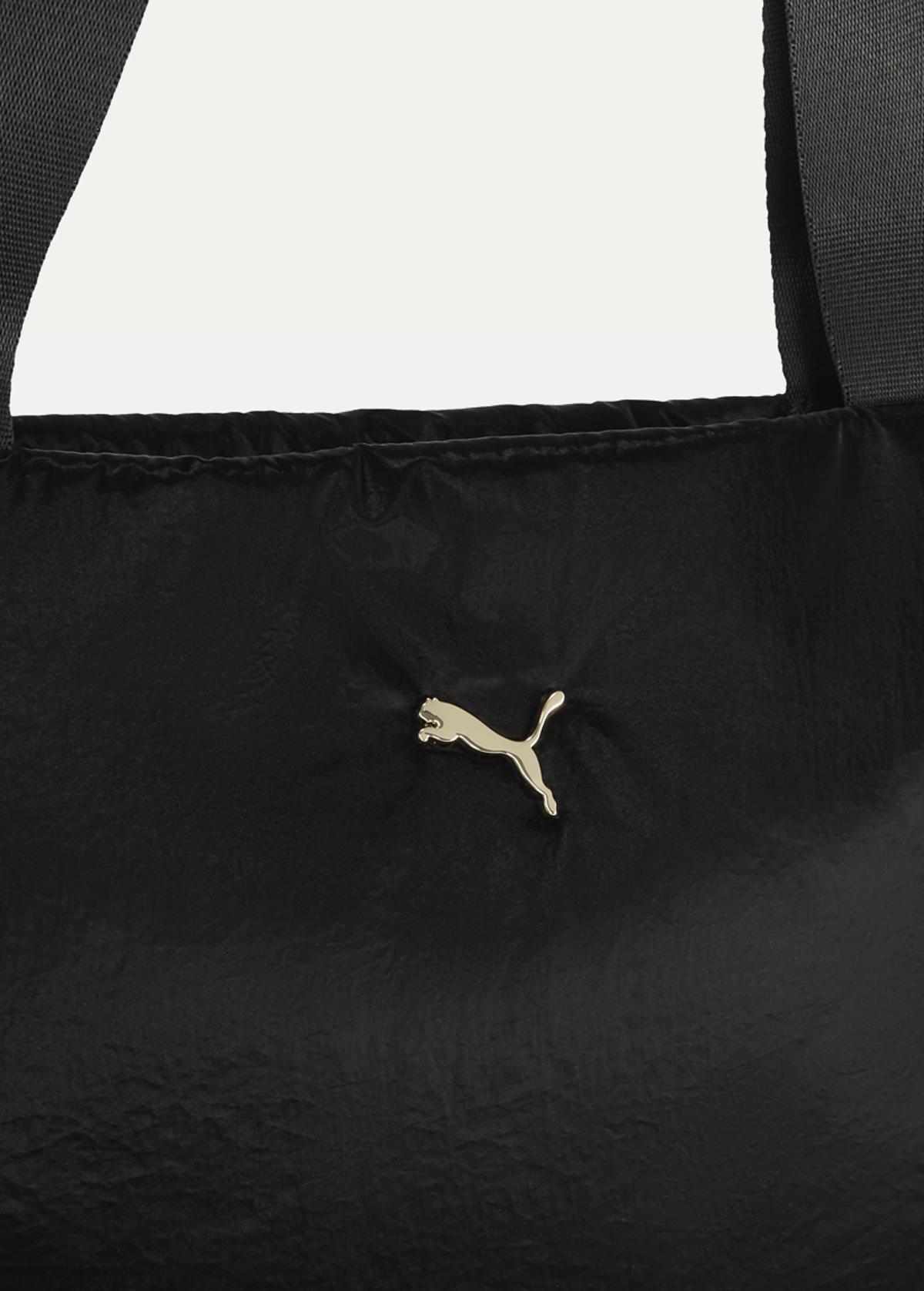 Сумка-шопер жіноча PUMA UP Shopper чорного кольору metallic gold logo