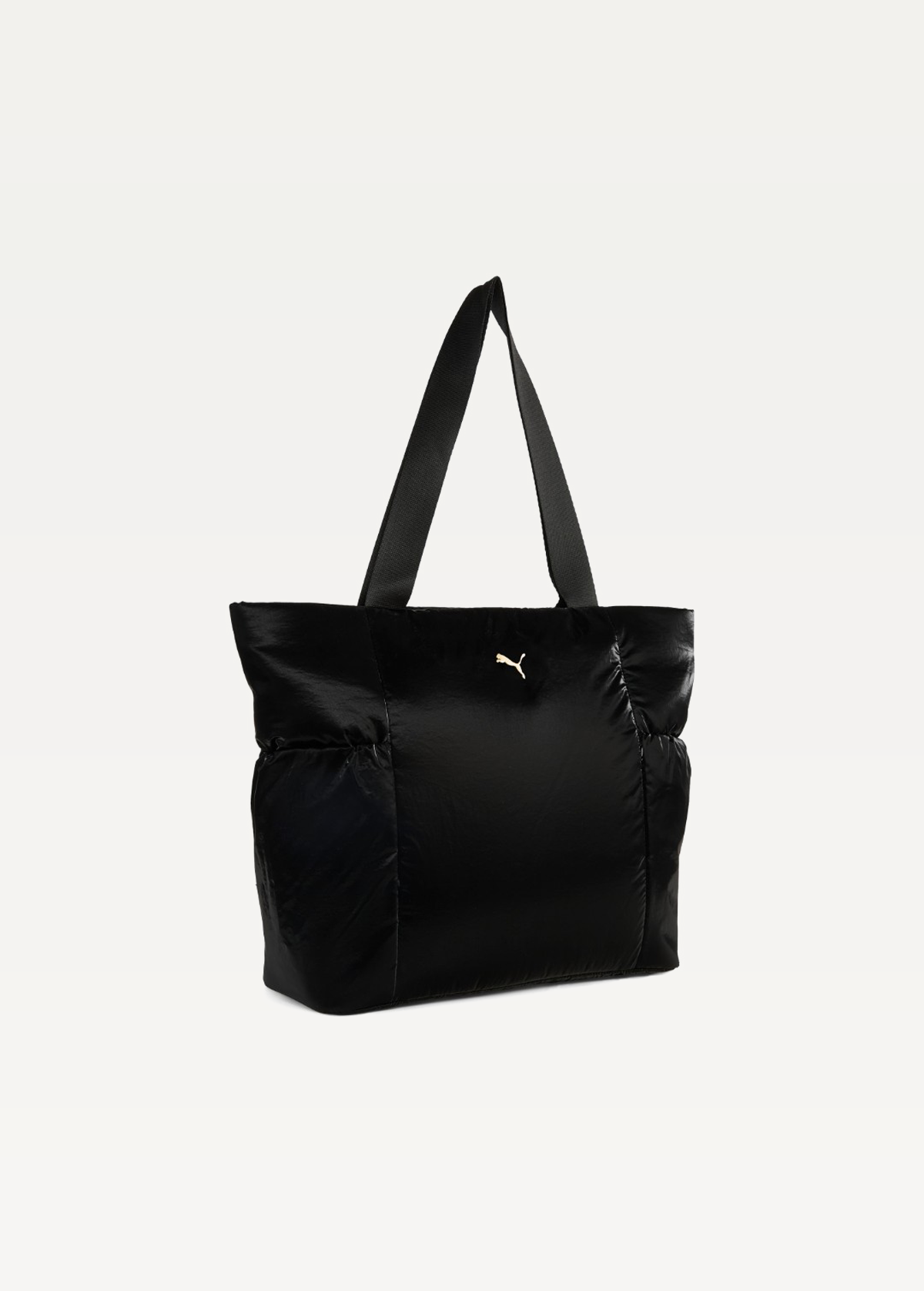Сумка-шопер жіноча PUMA UP Shopper чорного кольору metallic gold logo