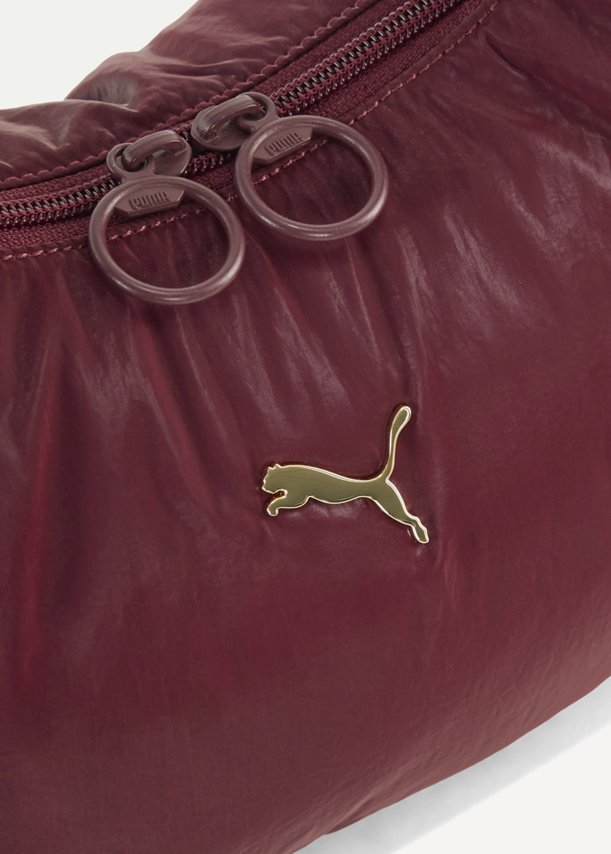 Сумка жіноча PUMA UP Hobo Bag Ruby Shimmer-metallic gold logo