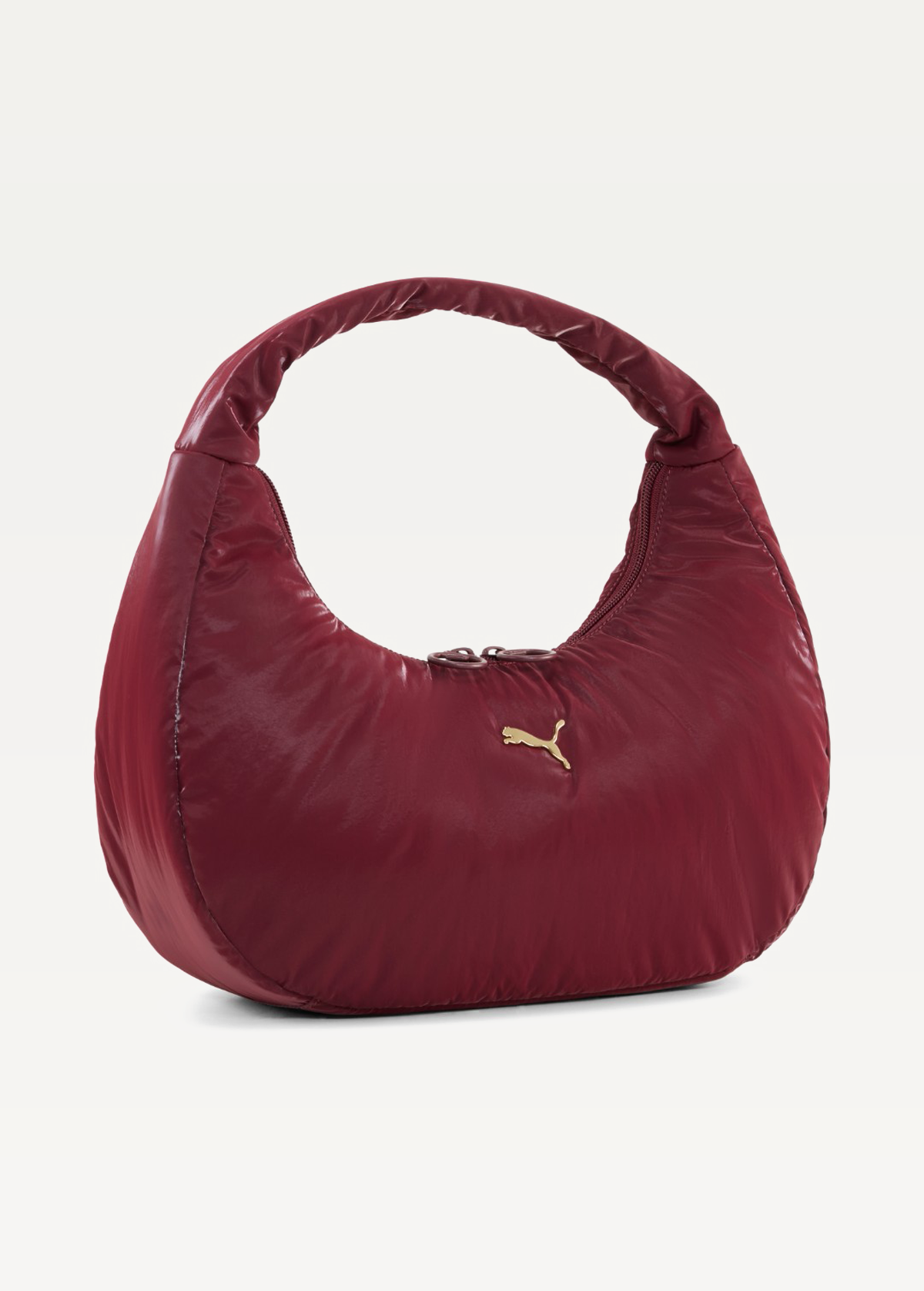 Сумка жіноча PUMA UP Hobo Bag Ruby Shimmer-metallic gold logo