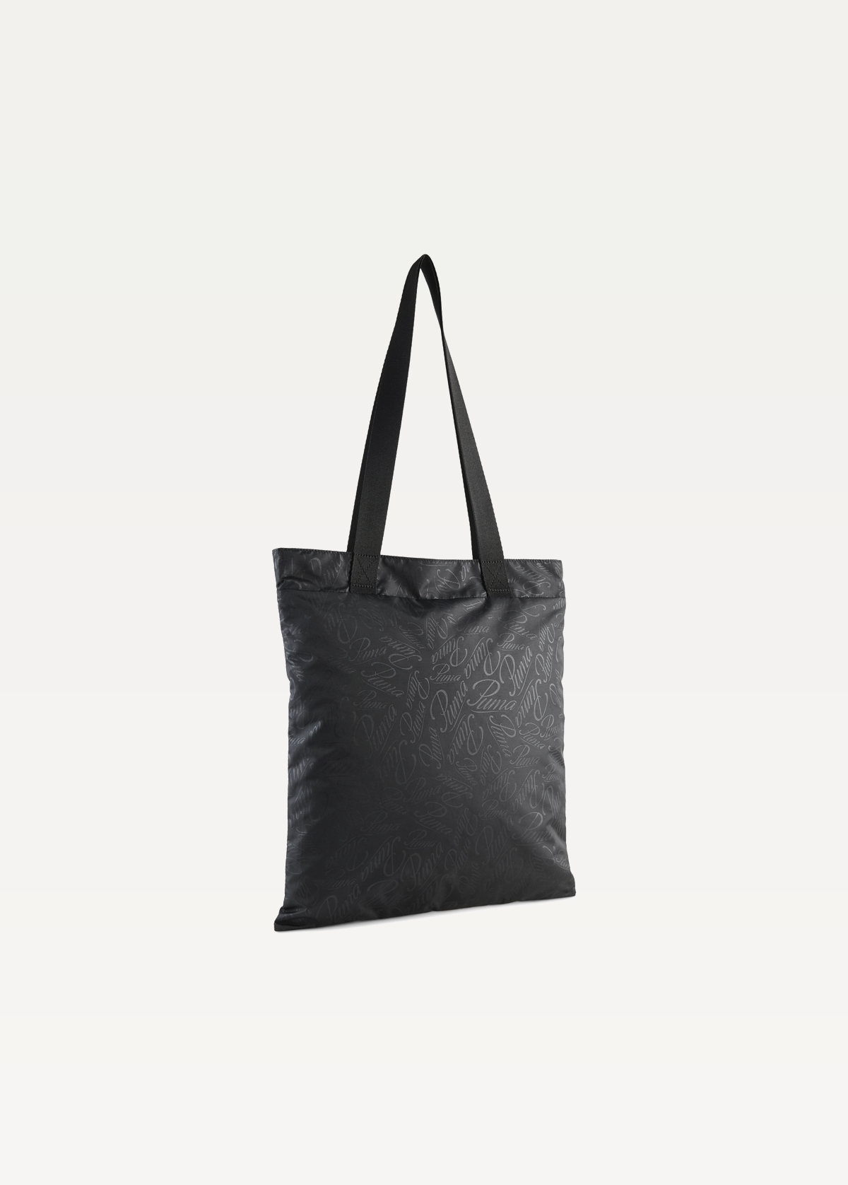 Сумка-шопер жіноча PUMA POP Tote чорного кольору-Script AOP