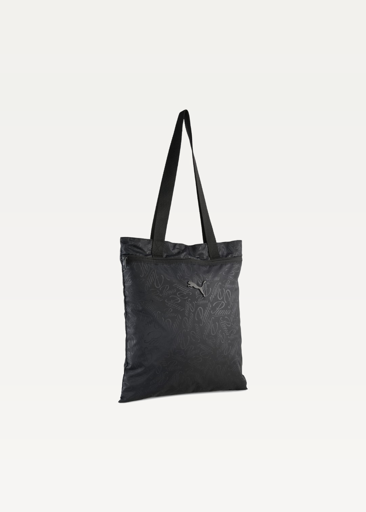 Сумка-шопер жіноча PUMA POP Tote чорного кольору-Script AOP