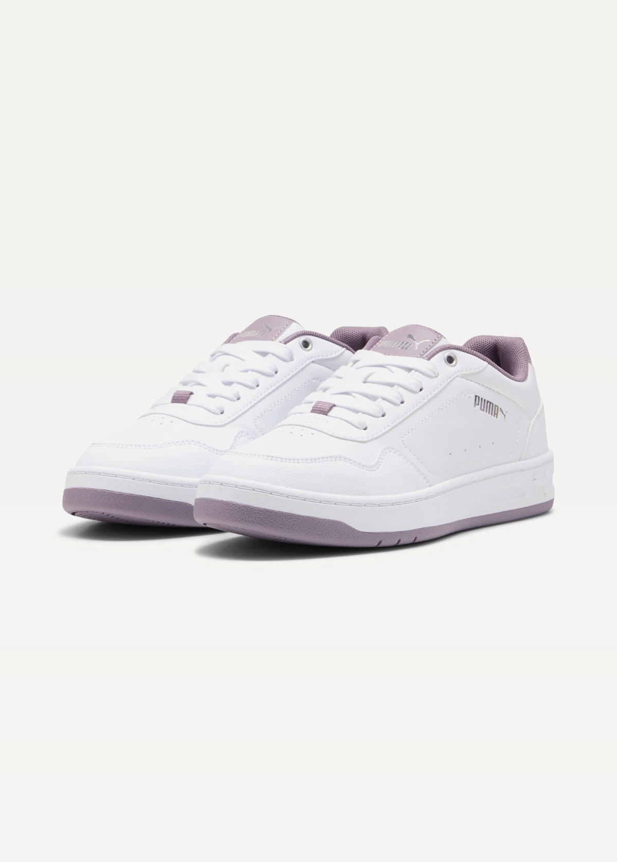 Кроссовки женские PUMA Court Classy PUMA White-Plum Jam-PUMA Silver