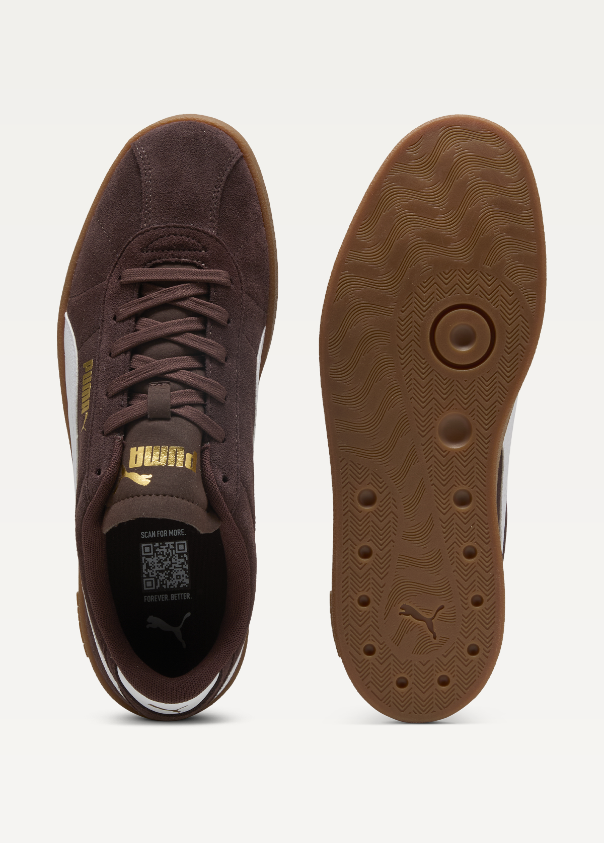 Кроссовки мужские PUMA Club II Chocolate Brown-PUMA White