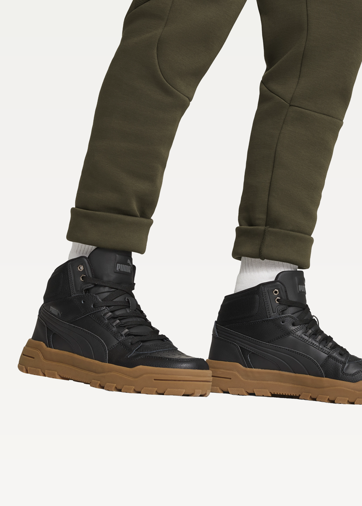 Високі кросівки чоловічі PUMA Rebound Abrupt PUMA Black-Shadow Gray-Bronze