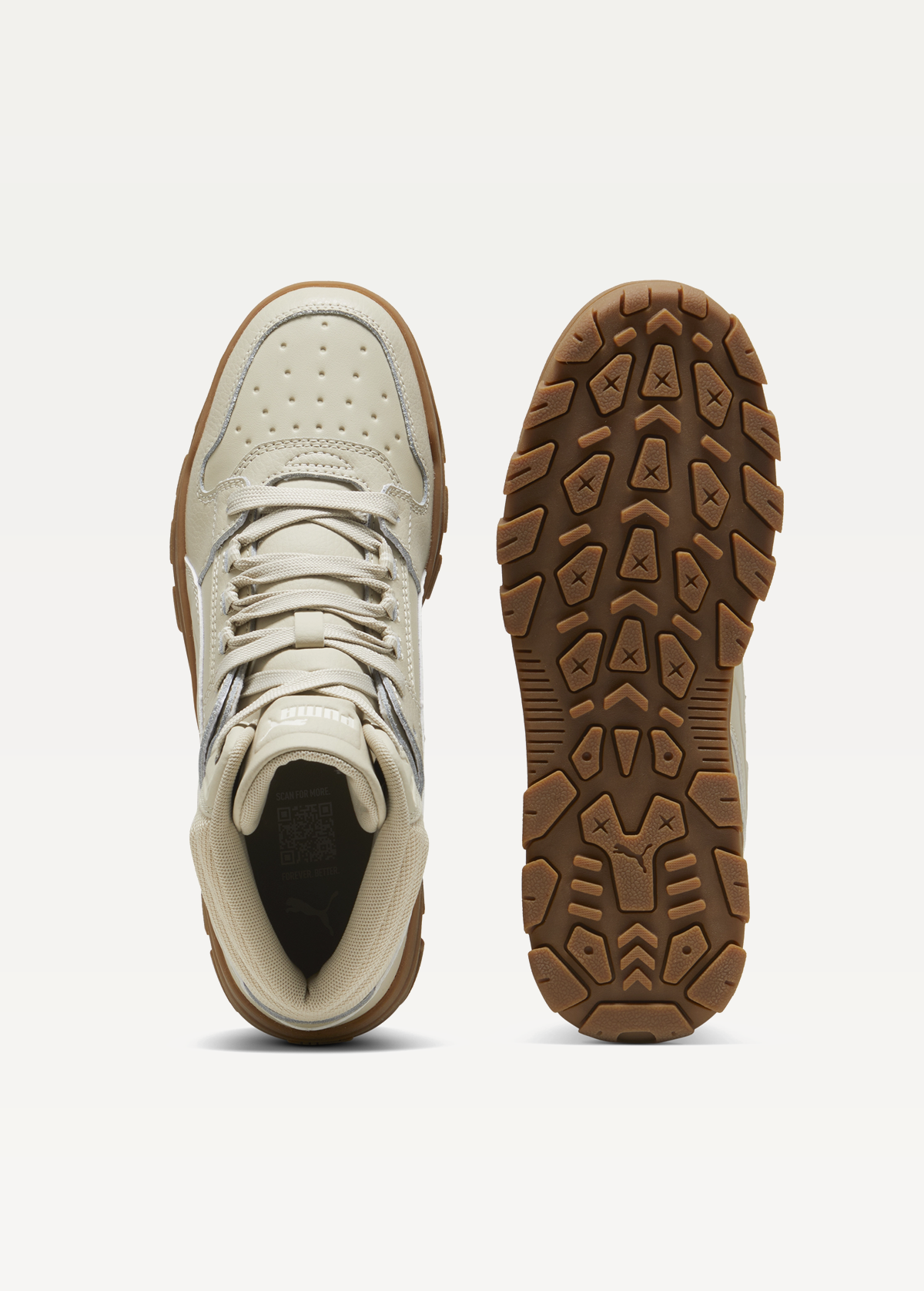 Високі кросівки чоловічі PUMA Rebound Abrupt Desert Dust-Alpine Snow-Gum