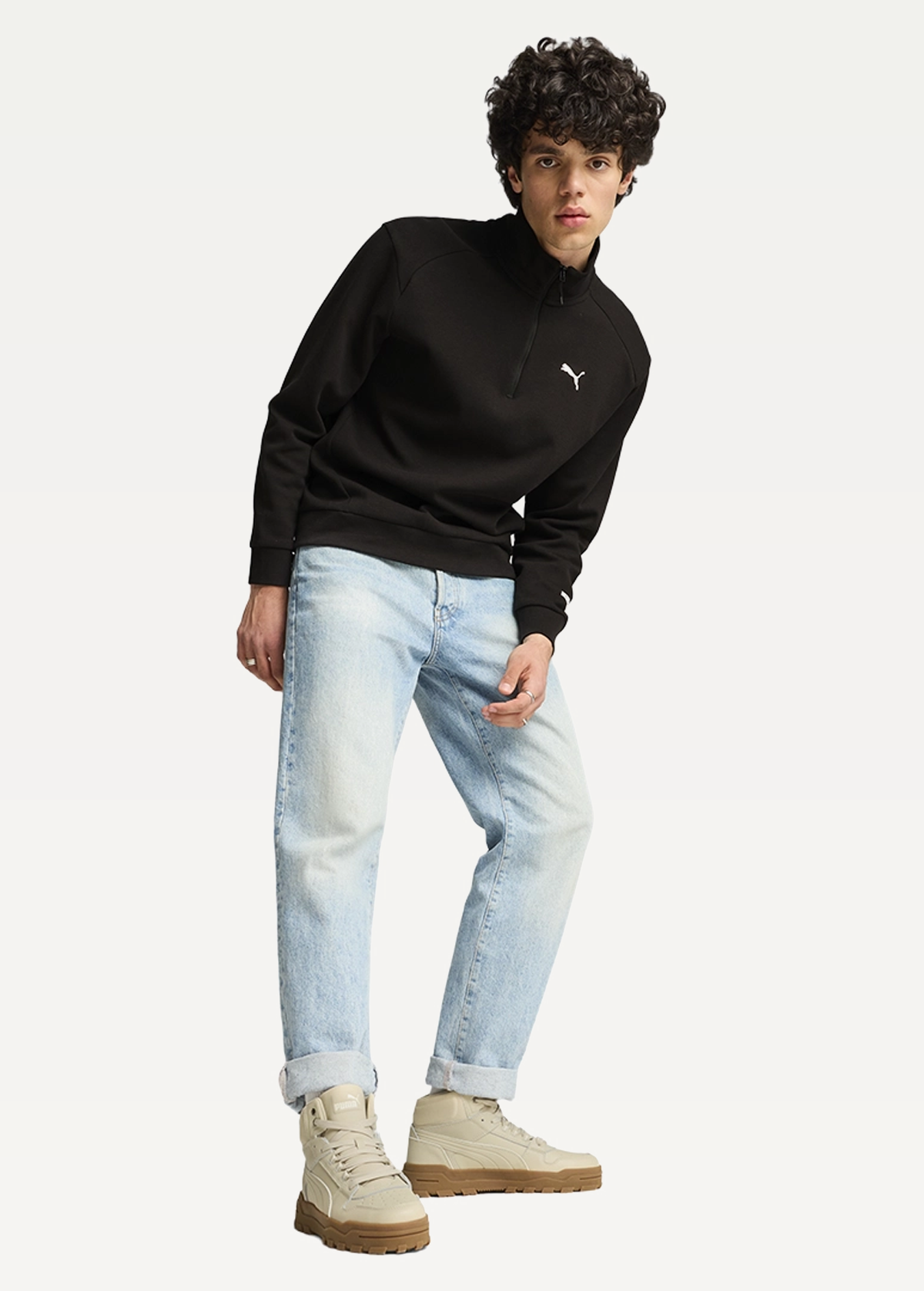 Высокие кроссовки мужские PUMA Rebound Abrupt Desert Dust-Alpine Snow-Gum