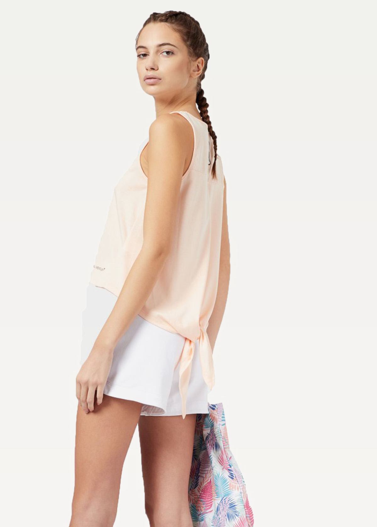 Майка женская EA7 Emporio Armani персикового цвета