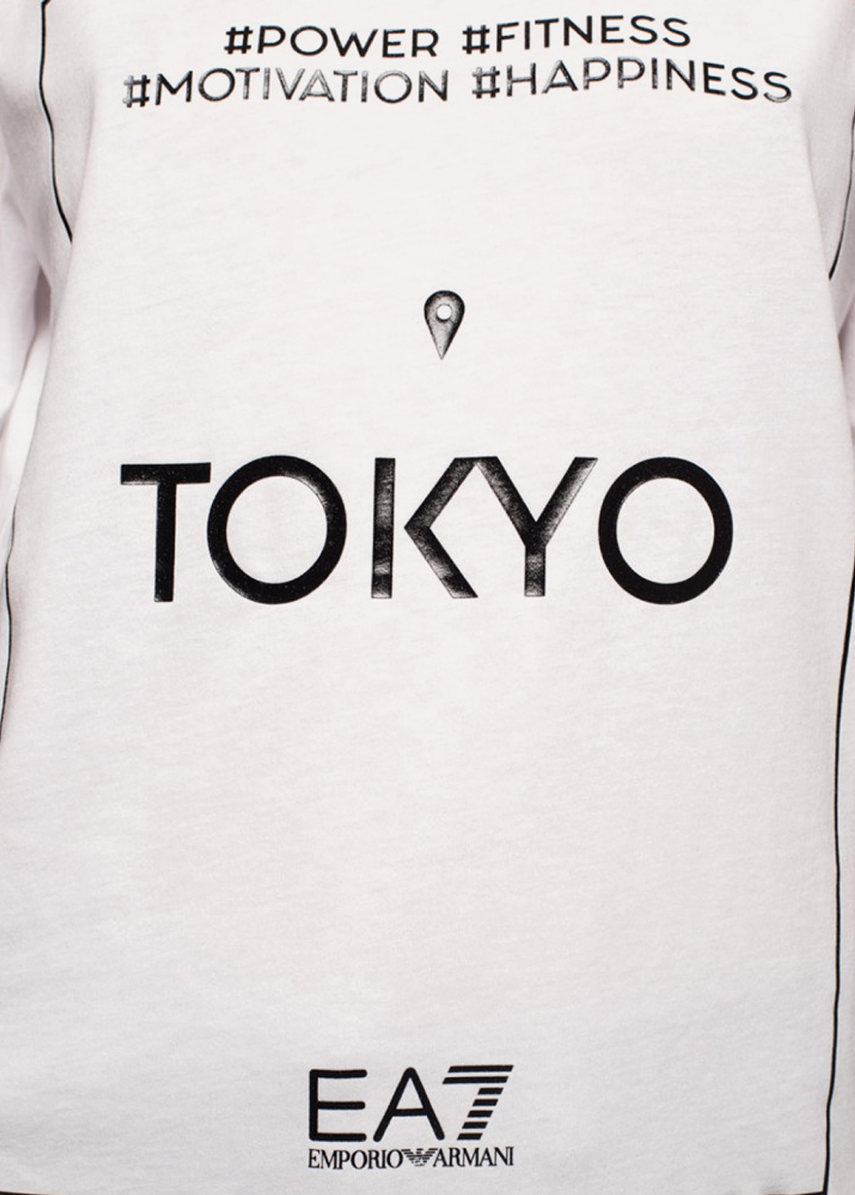 Футболка жіноча з джерсі білого кольору EA7 Emporio Armani білого кольору