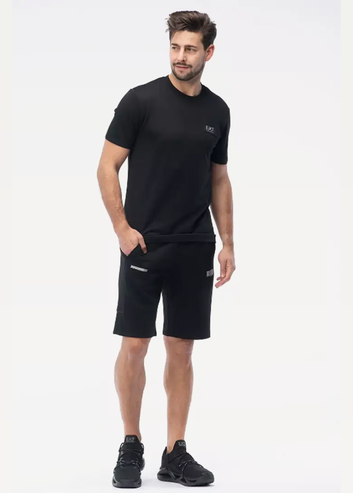 Шорти чоловічі EA7 Emporio Armani BERMUDA чорного кольору