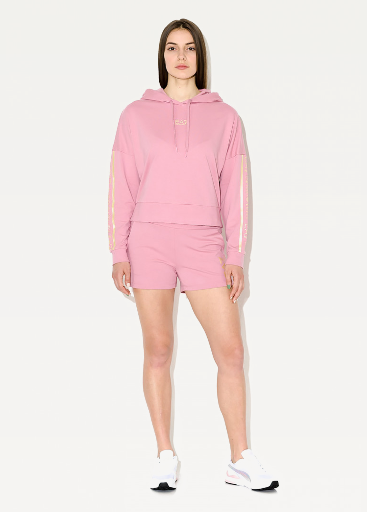Шорты EA7 Emporio Armani розового цвета (3KTS58 TJ31Z 1436)