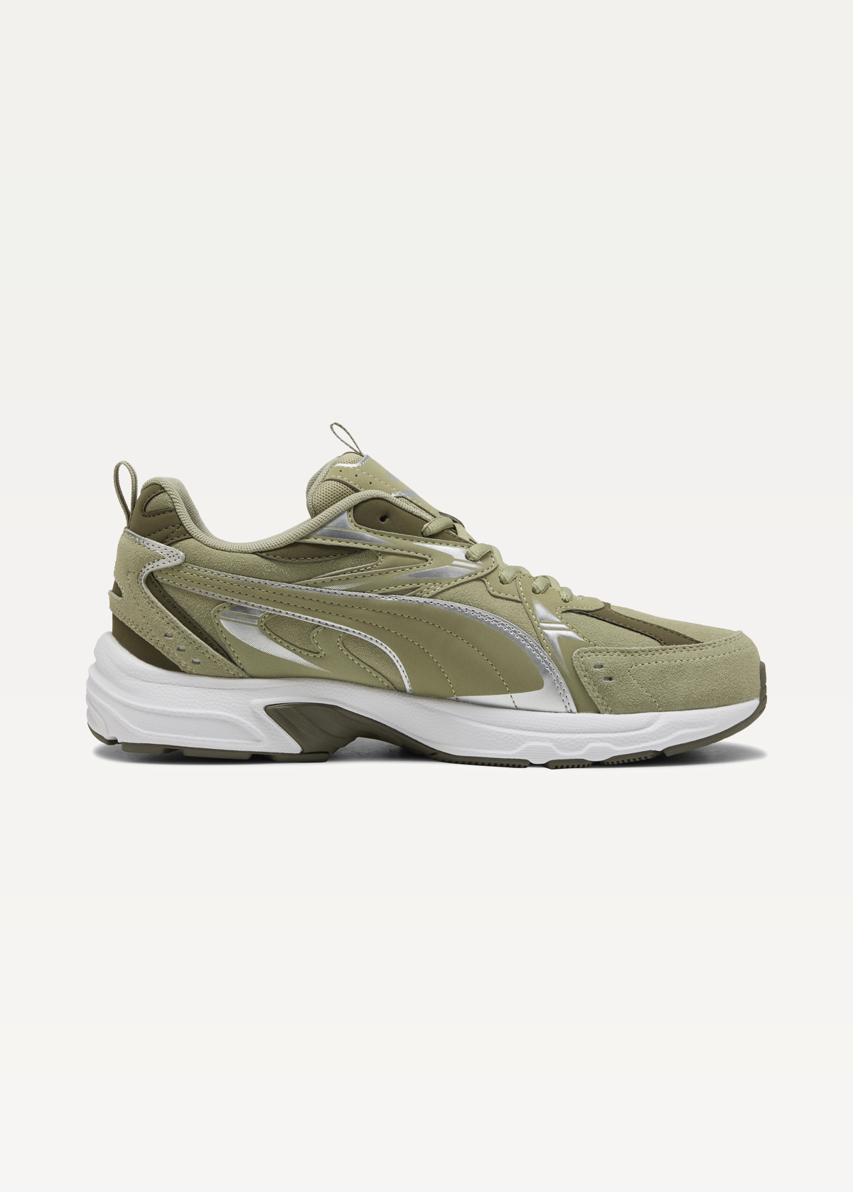 Кроссовки PUMA Milenio tech SD Unisex Lux Army-PUMA Silver-Loden Green