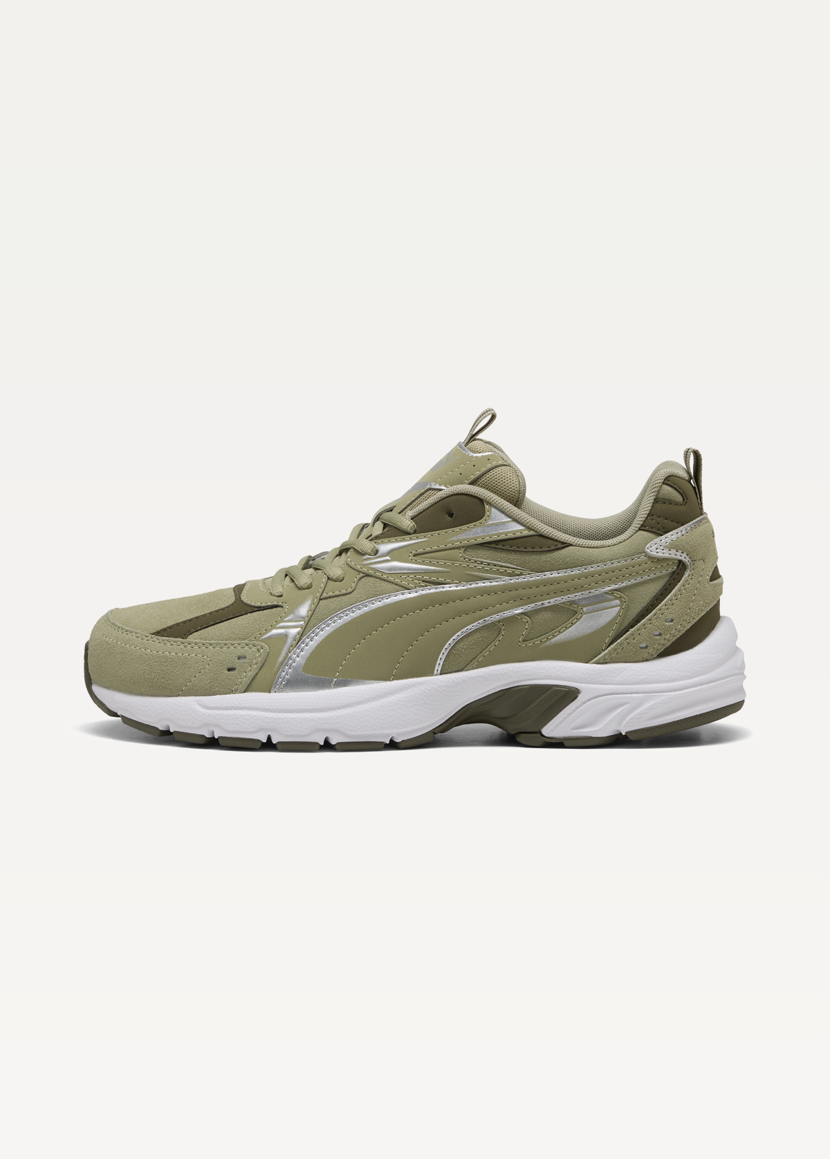 Кроссовки PUMA Milenio tech SD Unisex Lux Army-PUMA Silver-Loden Green