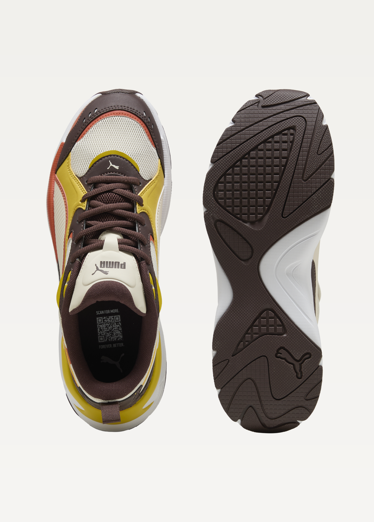 Кросівки чоловічі PUMA X-RAY 4 Chocolate Brown-Alpine Snow-Amarena