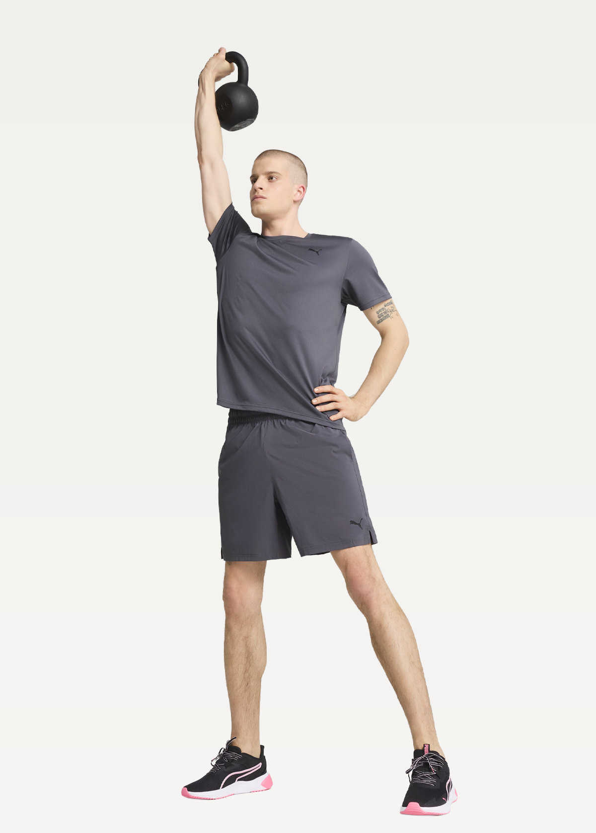 Футболка мужская PUMA M TAD ESS SOLID CAT TEE LC Galactic Gray