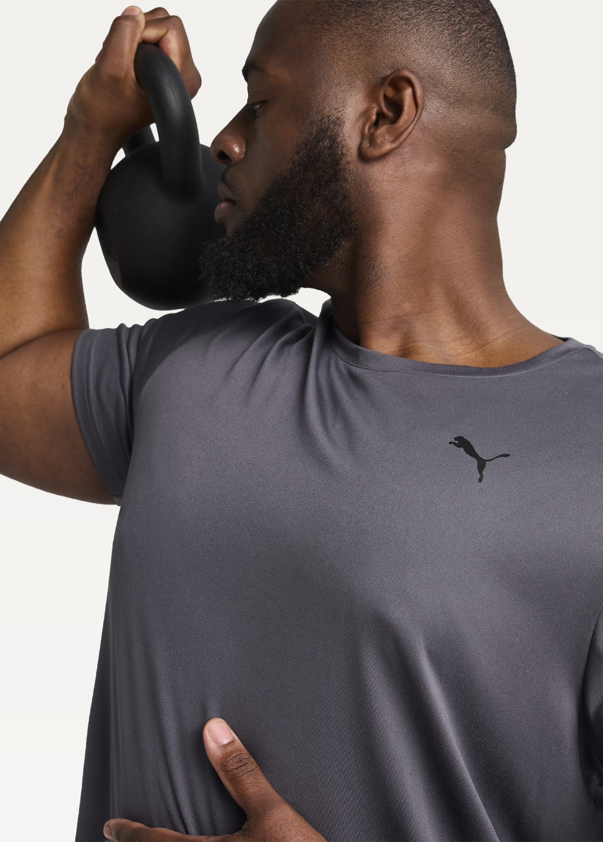 Футболка мужская PUMA M TAD ESS SOLID CAT TEE LC Galactic Gray
