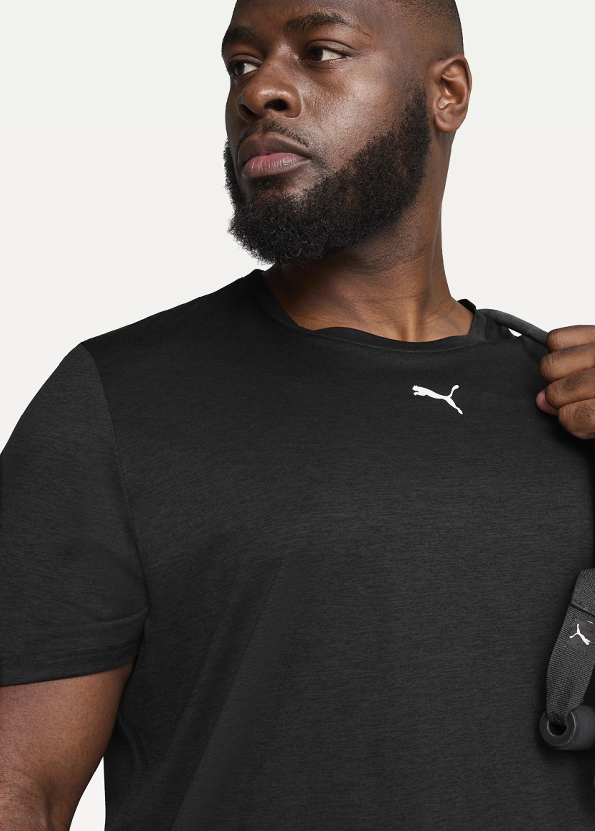 Футболка чоловіча PUMA ESSENTIALS HEATHER CAT Tee Black Heather