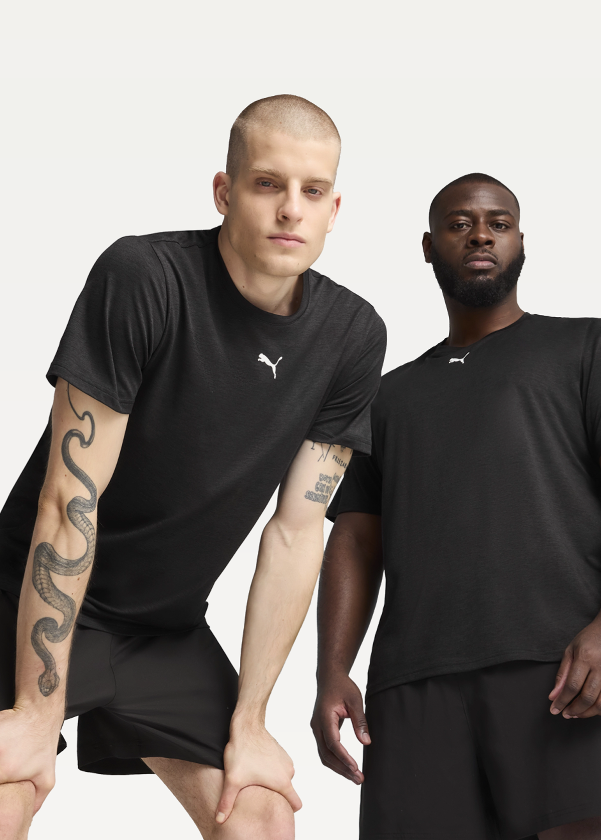 Футболка чоловіча PUMA ESSENTIALS HEATHER CAT Tee Black Heather