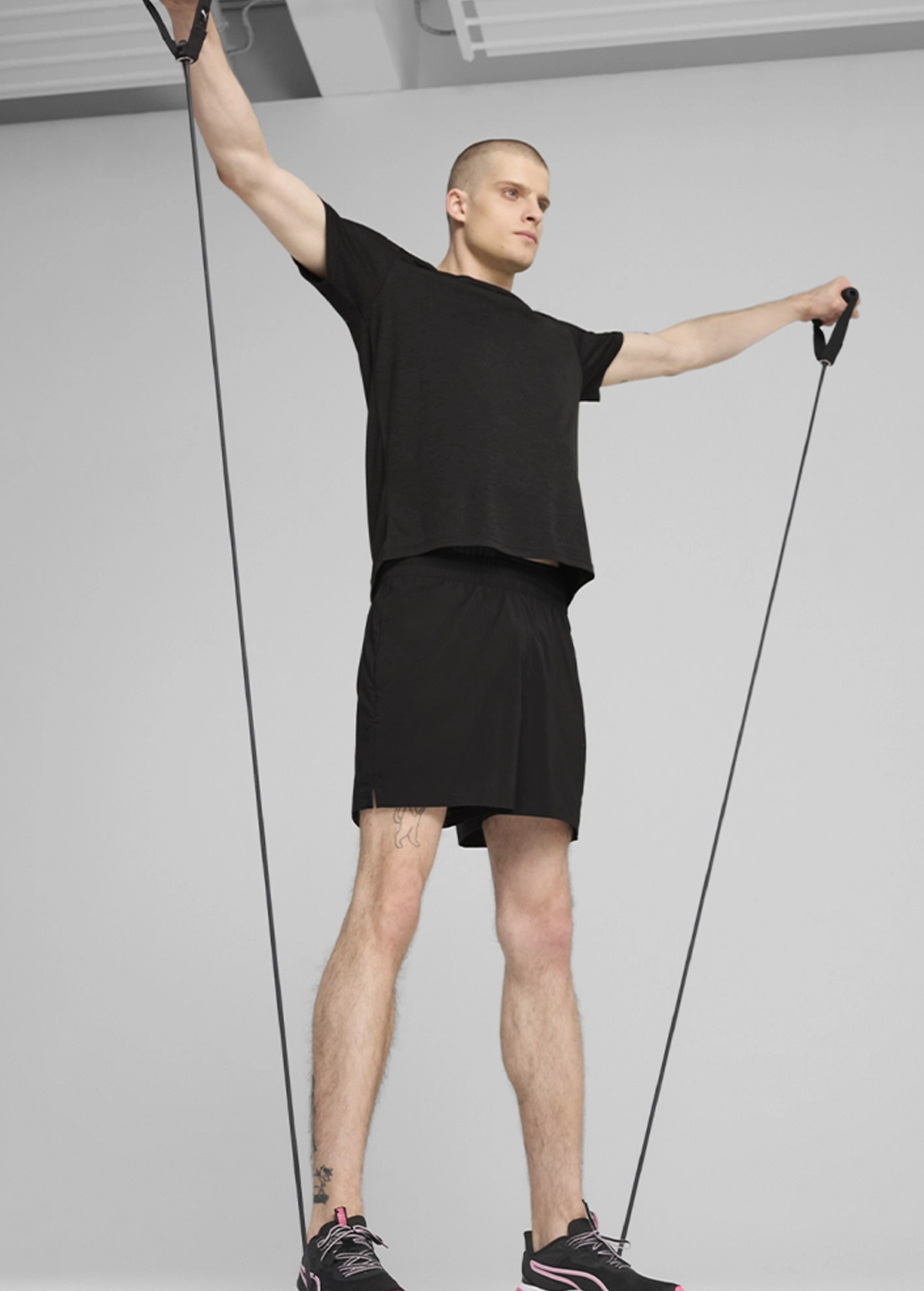 Футболка чоловіча PUMA ESSENTIALS HEATHER CAT Tee Black Heather