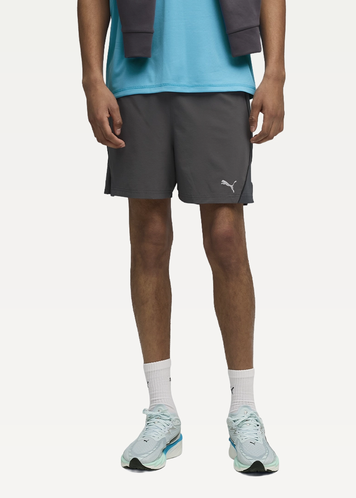 Спортивні шорти чоловічі PUMA RUN VELOCITY 5' SHORT сірого кольору