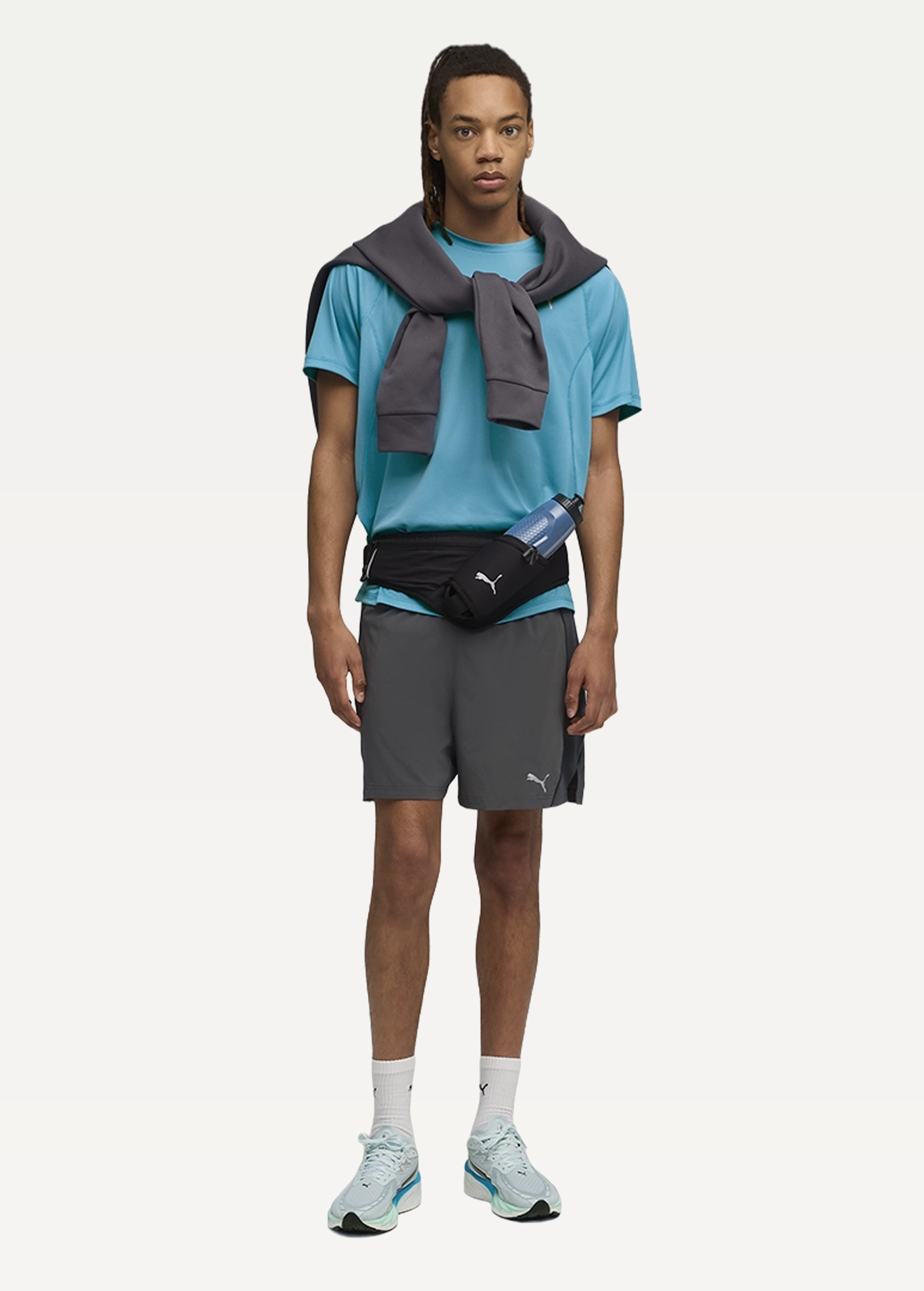 Спортивні шорти чоловічі PUMA RUN VELOCITY 5' SHORT сірого кольору