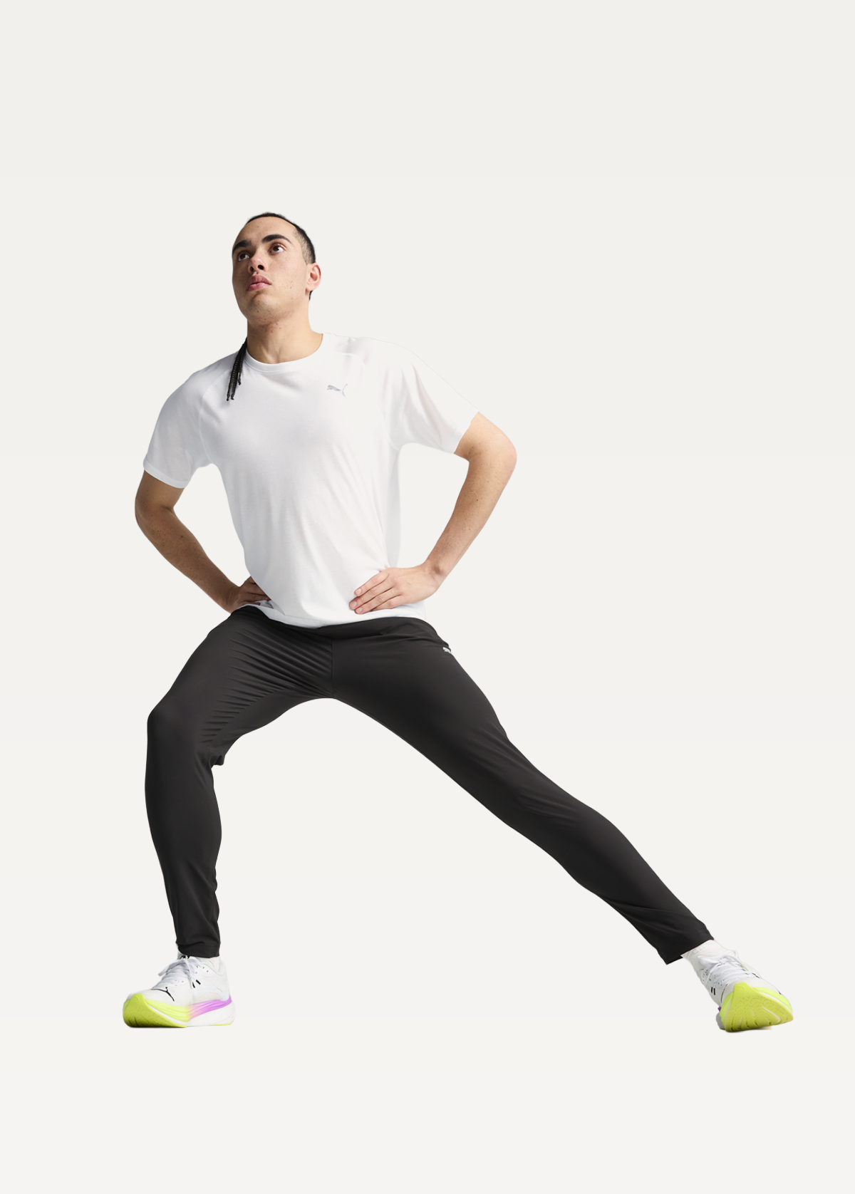 Спортивні штани чоловічі PUMA RUN VELOCITY TAPERED PANT білого кольору