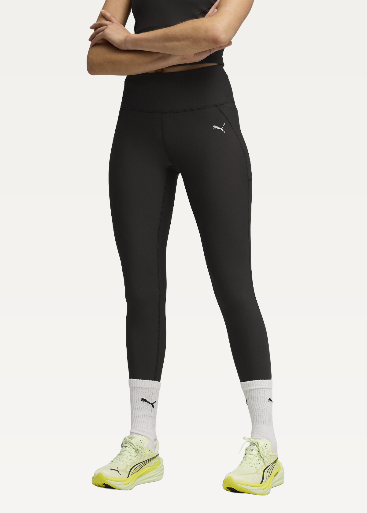 Легінси жіночі PUMA W DREAMRUN 7/8th Tight чорного кольору