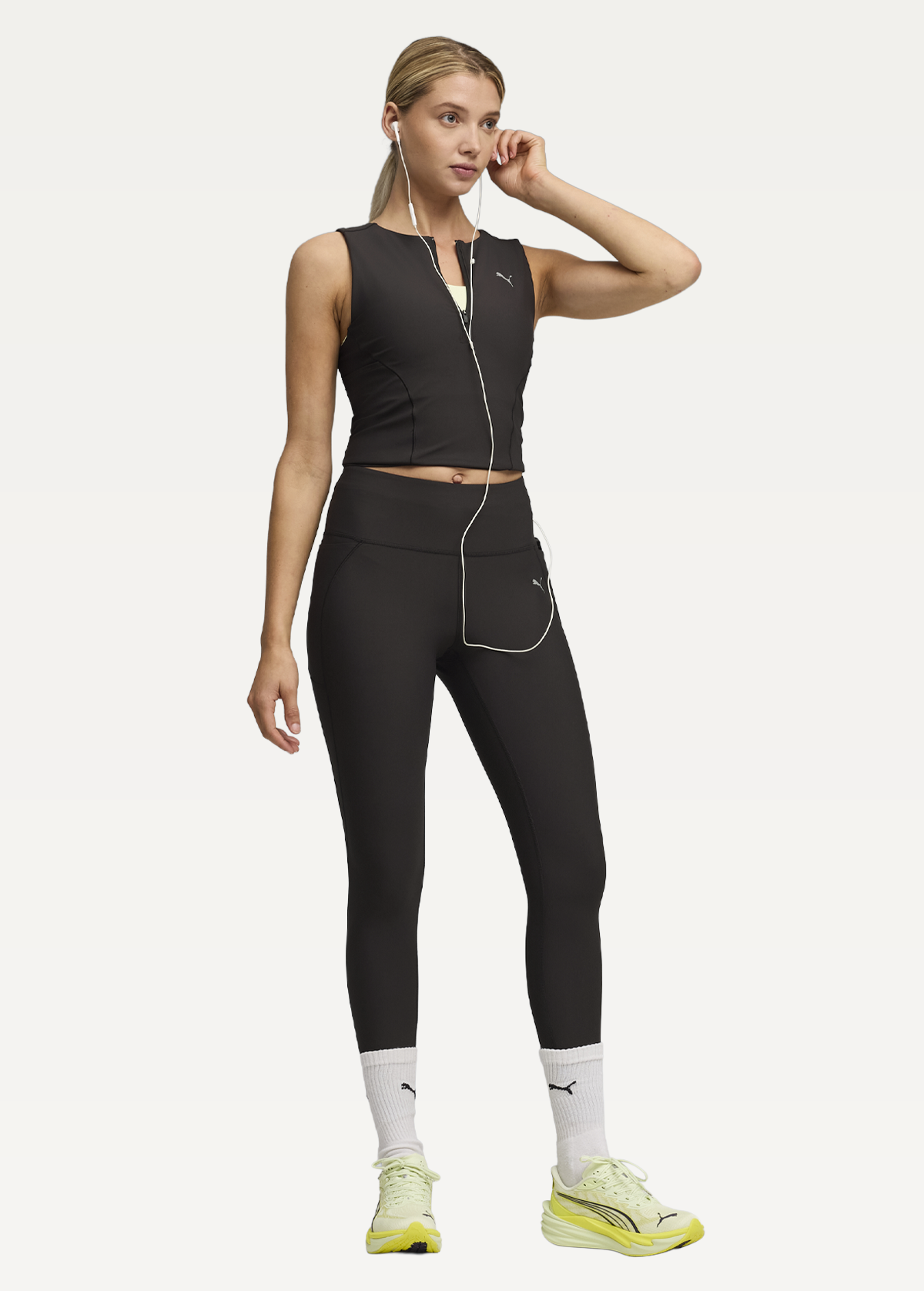 Легінси жіночі PUMA W DREAMRUN 7/8th Tight чорного кольору