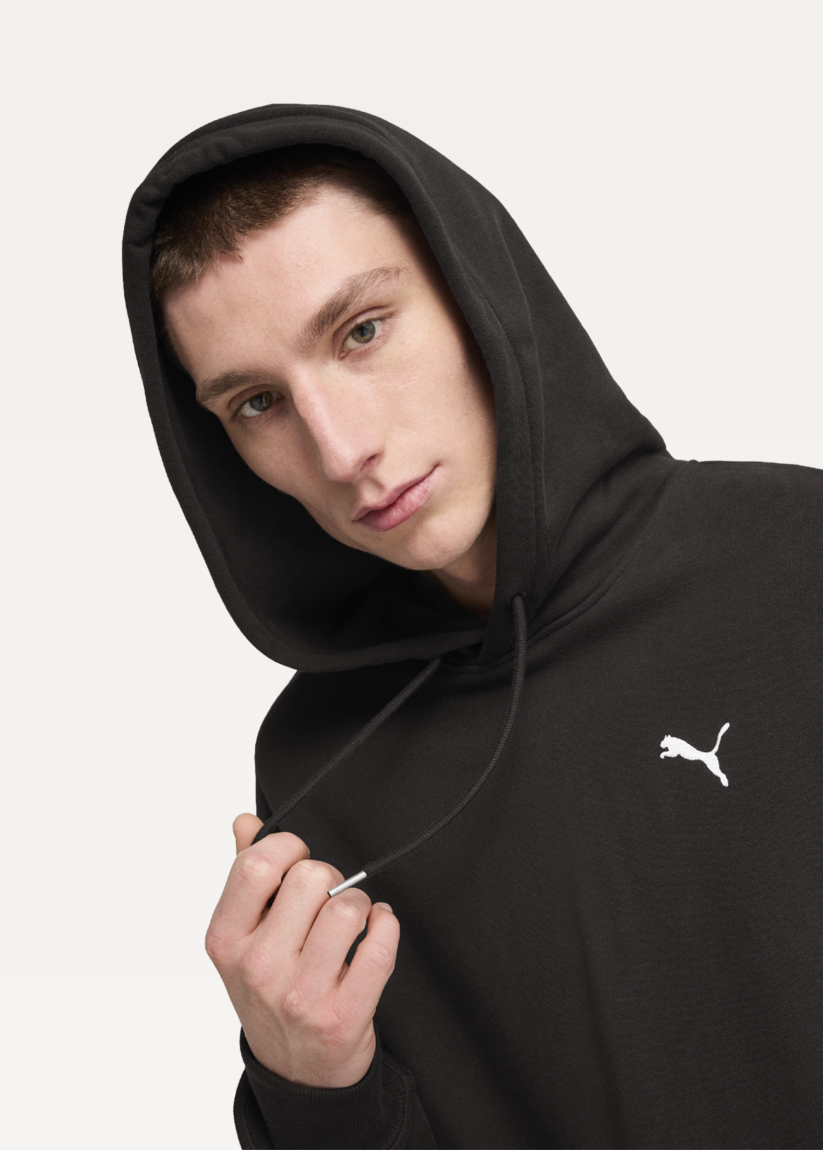 Худі чоловіче PUMA WARDROBE ESS Relaxed Hoodie чорного кольору