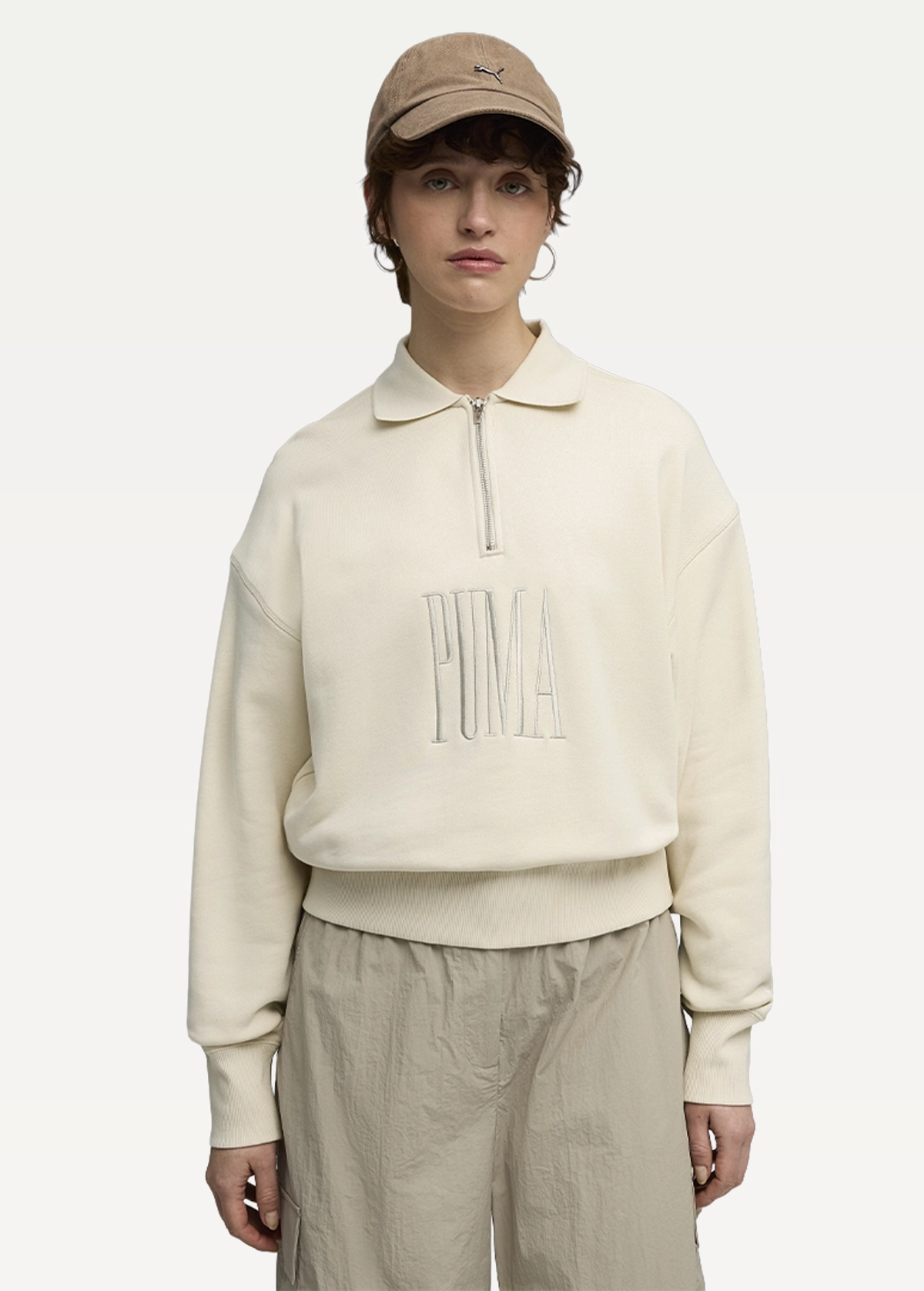 Світшот жіночий PUMA PREMIUM ESS Polo Crew Alpine Snow